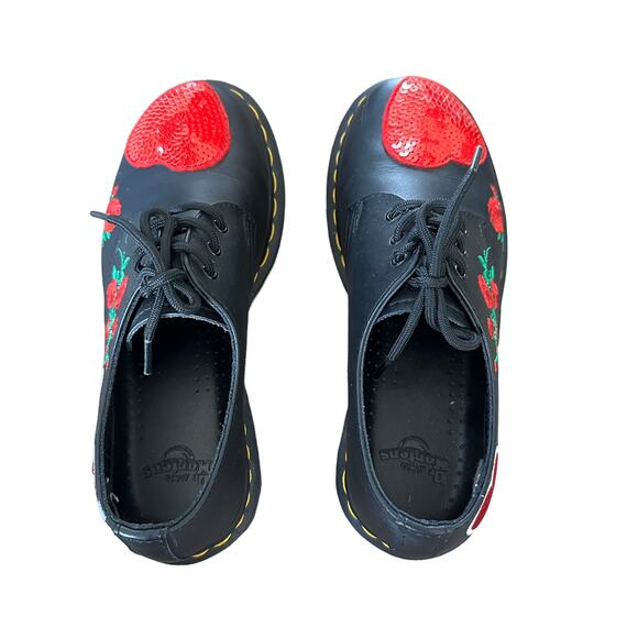 Dr. Martens 1461 Sequin Hearts Oxfords - Picture 5 of 8